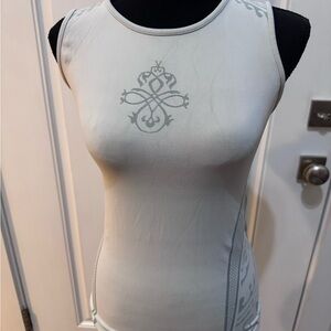 Athleta Light Gray Tank Top with Pattern